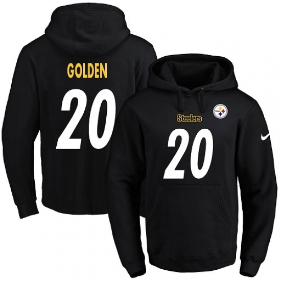 NFL Mens Nike Pittsburgh Steelers 20 Robert Golden Black Name Number Pullover Hoodie NFL Mens Nike Pittsburgh Steelers 20 Robert Golden Black Name Number Pullover Hoodie