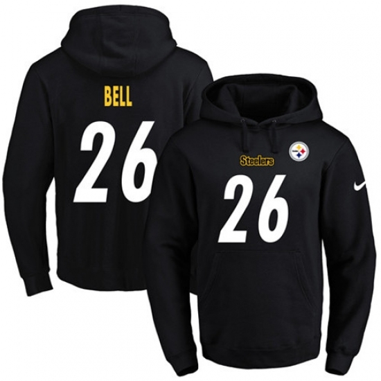 NFL Mens Nike Pittsburgh Steelers 26 LeVeon Bell Black Name Number Pullover Hoodie NFL Mens Nike Pittsburgh Steelers 26 LeVeon Bell Black Name Number Pullover Hoodie