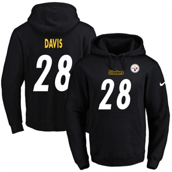 NFL Mens Nike Pittsburgh Steelers 28 Sean Davis Black Name Number Pullover Hoodie NFL Mens Nike Pittsburgh Steelers 28 Sean Davis Black Name Number Pullover Hoodie