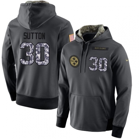 NFL Mens Nike Pittsburgh Steelers 30 James Conner Stitched Black Anthracite Salute to Service Player Performance Hoodie NFL Mens Nike Pittsburgh Steelers 30 James Conner Stitched Black Anthracite Salute to Service Player Performance Hoodie