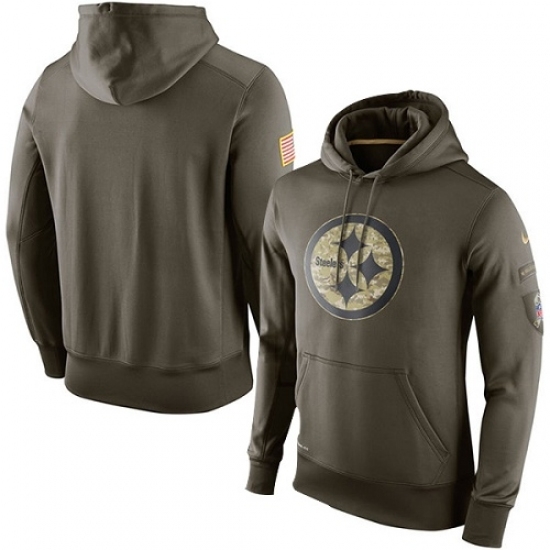 NFL Mens Pittsburgh Steelers Nike Olive Salute To Service KO Performance Hoodie NFL Mens Pittsburgh Steelers Nike Olive Salute To Service KO Performance Hoodie