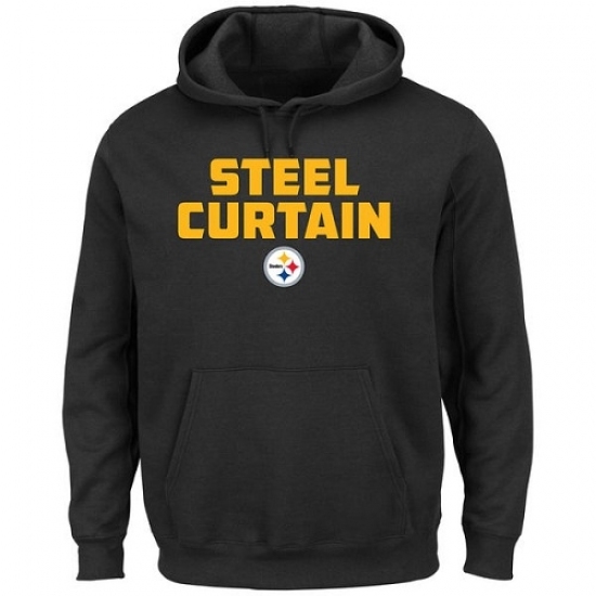 NFL Pittsburgh Steelers Majestic Hot Phrase Pullover Hoodie Black NFL Pittsburgh Steelers Majestic Hot Phrase Pullover Hoodie Black