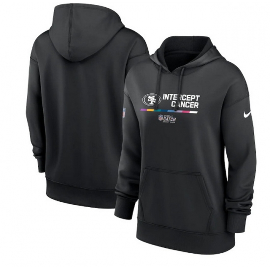Women San Francisco 49ers 2022 Black NFL Crucial Catch Therma Performance Pullover Hoodie Women San Francisco 49ers 2022 Black NFL Crucial Catch Therma Performance Pullover Hoodie