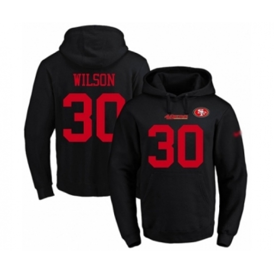 Football Mens San Francisco 49ers 30 Jeff Wilson Black Name Number Pullover Hoodie Football Mens San Francisco 49ers 30 Jeff Wilson Black Name Number Pullover Hoodie
