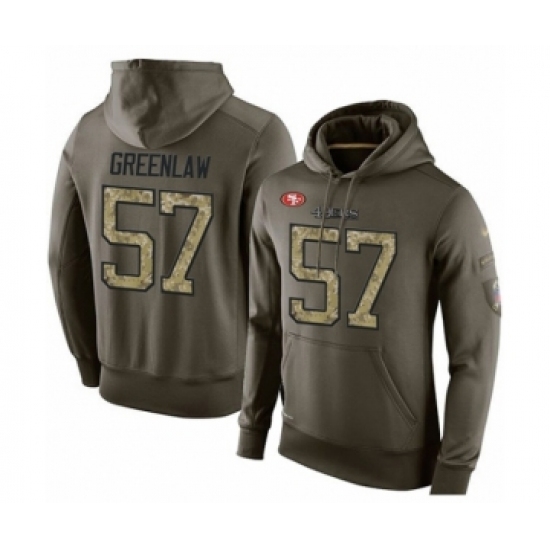 Football Mens San Francisco 49ers 57 Dre Greenlaw Green Salute To Service Pullover Hoodie Football Mens San Francisco 49ers 57 Dre Greenlaw Green Salute To Service Pullover Hoodie
