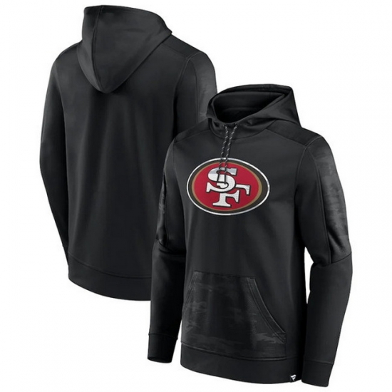 Men San Francisco 49ers Black On The Ball Pullover Hoodie Men San Francisco 49ers Black On The Ball Pullover Hoodie