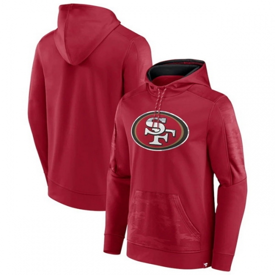 Men San Francisco 49ers Red On The Ball Pullover Hoodie Men San Francisco 49ers Red On The Ball Pullover Hoodie