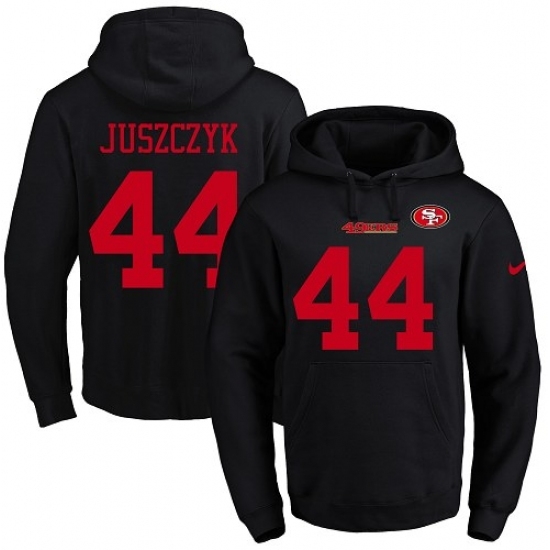 NFL Mens Nike San Francisco 49ers 44 Kyle Juszczyk Black Name Number Pullover Hoodie NFL Mens Nike San Francisco 49ers 44 Kyle Juszczyk Black Name Number Pullover Hoodie