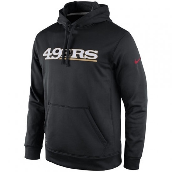 NFL Mens San Francisco 49ers Nike Black KO Wordmark Essential Performance Hooodie NFL Mens San Francisco 49ers Nike Black KO Wordmark Essential Performance Hooodie