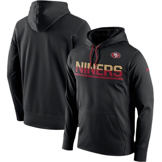 NFL Mens San Francisco 49ers Nike Black Sideline Circuit Pullover Performance Hoodie NFL Mens San Francisco 49ers Nike Black Sideline Circuit Pullover Performance Hoodie