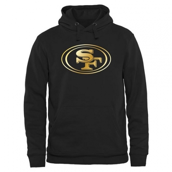 NFL Mens San Francisco 49ers Pro Line Black Gold Collection Pullover Hoodie NFL Mens San Francisco 49ers Pro Line Black Gold Collection Pullover Hoodie