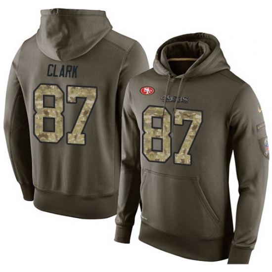 NFL Nike San Francisco 49ers 87 Dwight Clark Green Salute To Service Mens Pullover Hoodie NFL Nike San Francisco 49ers 87 Dwight Clark Green Salute To Service Mens Pullover Hoodie