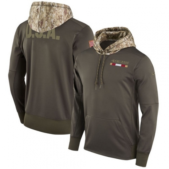 NFL Youth San Francisco 49ers Nike Olive Salute to Service Sideline Therma Pullover Hoodie NFL Youth San Francisco 49ers Nike Olive Salute to Service Sideline Therma Pullover Hoodie