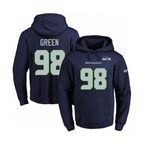 Football Mens Seattle Seahawks 98 Rasheem Green Navy Blue Name Number Pullover Hoodie Football Mens Seattle Seahawks 98 Rasheem Green Navy Blue Name Number Pullover Hoodie
