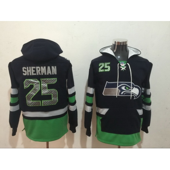 Men Nike Seattle Seahawks Richard Sherman 25 NFL Winter Thick Hoodie Men Nike Seattle Seahawks Richard Sherman 25 NFL Winter Thick Hoodie