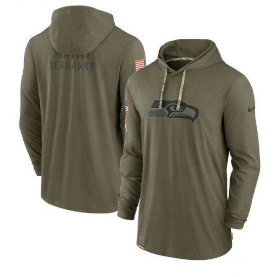 Men Seattle Seahawks 2022 Olive Salute To Service Tonal Pullover Hoodie Men Seattle Seahawks 2022 Olive Salute To Service Tonal Pullover Hoodie
