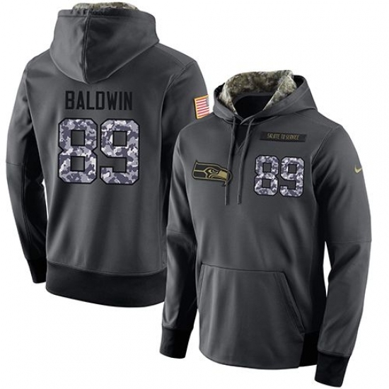 NFL Mens Nike Seattle Seahawks 89 Doug Baldwin Stitched Black Anthracite Salute to Service Player Performance Hoodie NFL Mens Nike Seattle Seahawks 89 Doug Baldwin Stitched Black Anthracite Salute to Service Player Performance Hoodie