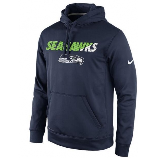 NFL Mens Seattle Seahawks Nike College Navy Kick Off Staff Performance Pullover Hoodie NFL Mens Seattle Seahawks Nike College Navy Kick Off Staff Performance Pullover Hoodie