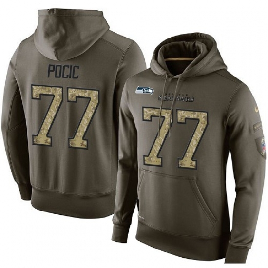 NFL Nike Seattle Seahawks 77 Ethan Pocic Green Salute To Service Mens Pullover Hoodie NFL Nike Seattle Seahawks 77 Ethan Pocic Green Salute To Service Mens Pullover Hoodie