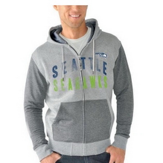 NFL Seattle Seahawks G III Sports by Carl Banks Safety Tri Blend Full Zip Hoodie Heathered Gray NFL Seattle Seahawks G III Sports by Carl Banks Safety Tri Blend Full Zip Hoodie Heathered Gray