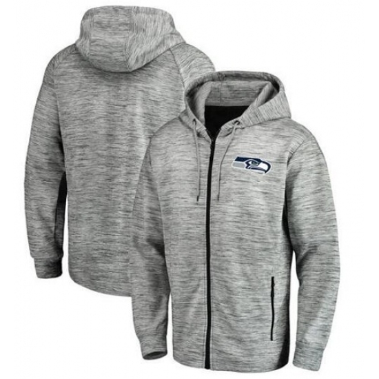 NFL Seattle Seahawks NFL Pro Line by Fanatics Branded Space Dye Performance Full Zip Hoodie Heathered Gray NFL Seattle Seahawks NFL Pro Line by Fanatics Branded Space Dye Performance Full Zip Hoodie Heathered Gray