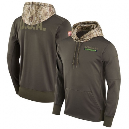 NFL Youth Seattle Seahawks Nike Olive Salute to Service Sideline Therma Pullover Hoodie NFL Youth Seattle Seahawks Nike Olive Salute to Service Sideline Therma Pullover Hoodie