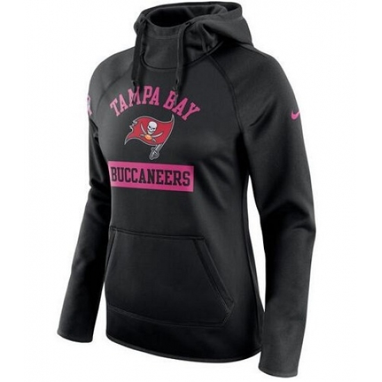 NFL Tampa Bay Buccaneers Nike Womens Breast Cancer Awareness Circuit Performance Pullover Hoodie Black NFL Tampa Bay Buccaneers Nike Womens Breast Cancer Awareness Circuit Performance Pullover Hoodie Black