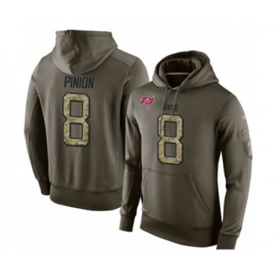 Football Mens Tampa Bay Buccaneers 8 Bradley Pinion Green Salute To Service Pullover Hoodie Football Mens Tampa Bay Buccaneers 8 Bradley Pinion Green Salute To Service Pullover Hoodie