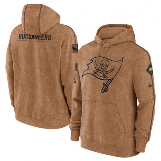 Men Tampa Bay Buccaneers 2023 Brown Salute To Service Pullover Hoodie Men Tampa Bay Buccaneers 2023 Brown Salute To Service Pullover Hoodie