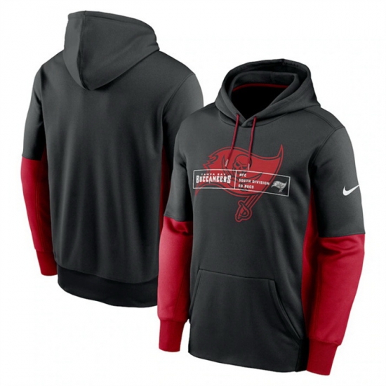 Men Tampa Bay Buccaneers Black Color Block Fleece Performance Pullover Hoodie Men Tampa Bay Buccaneers Black Color Block Fleece Performance Pullover Hoodie