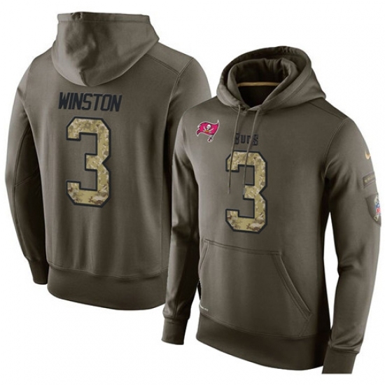 NFL Nike Tampa Bay Buccaneers 3 Jameis Winston Green Salute To Service Mens Pullover Hoodie NFL Nike Tampa Bay Buccaneers 3 Jameis Winston Green Salute To Service Mens Pullover Hoodie