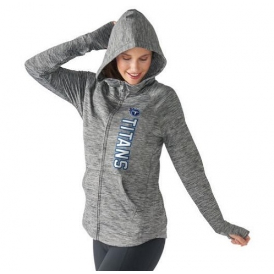 NFL Tennessee Titans G III 4Her by Carl Banks Womens Recovery Full Zip Hoodie Gray NFL Tennessee Titans G III 4Her by Carl Banks Womens Recovery Full Zip Hoodie Gray