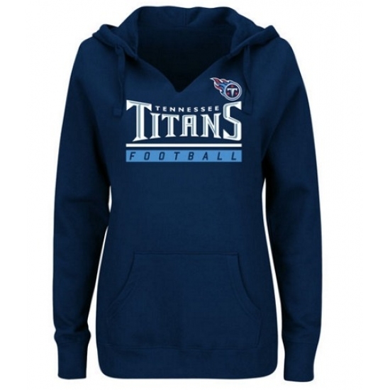 NFL Tennessee Titans Majestic Womens Self Determination Pullover Hoodie Navy NFL Tennessee Titans Majestic Womens Self Determination Pullover Hoodie Navy