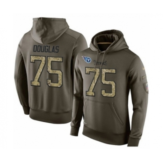 Football Mens Tennessee Titans 75 Jamil Douglas Green Salute To Service Pullover Hoodie Football Mens Tennessee Titans 75 Jamil Douglas Green Salute To Service Pullover Hoodie