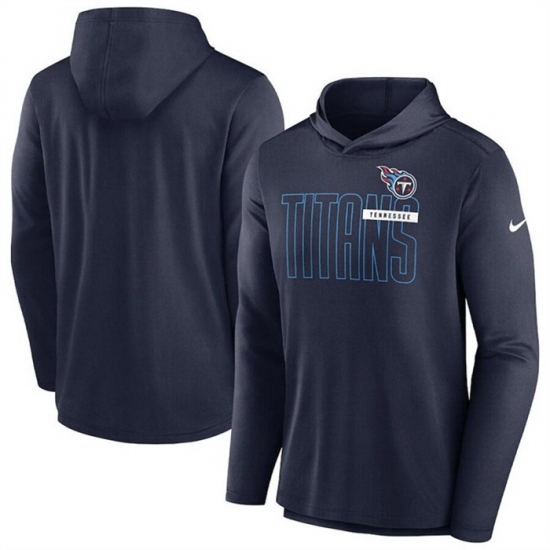 Men Tennessee Titans Navy Lightweight Performance Hooded Long Sleeve T Shirt Men Tennessee Titans Navy Lightweight Performance Hooded Long Sleeve T Shirt