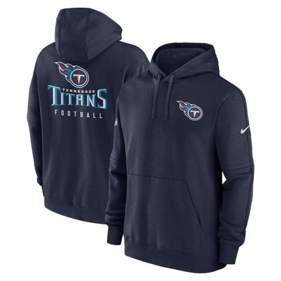Men Tennessee Titans Navy Sideline Club Fleece Pullover Hoodie Men Tennessee Titans Navy Sideline Club Fleece Pullover Hoodie