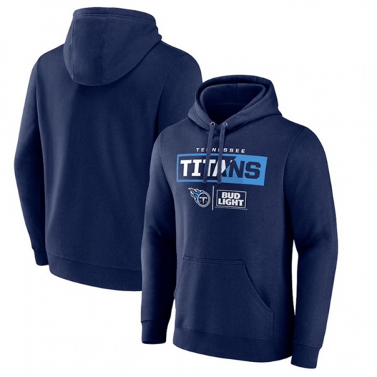Men Tennessee Titans Navy X Bud Light Pullover Hoodie Men Tennessee Titans Navy X Bud Light Pullover Hoodie