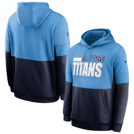 Men Tennessee Titans Nike Sideline Impact Lockup Performance Pullover Hoodie Light Blue Navy Men Tennessee Titans Nike Sideline Impact Lockup Performance Pullover Hoodie Light Blue Navy