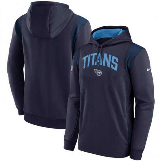 Men's Tennessee Titans Navy Sideline Stack Performance Pullover Hoodie Men's Tennessee Titans Navy Sideline Stack Performance Pullover Hoodie
