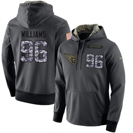 NFL Mens Nike Tennessee Titans 96 Sylvester Williams Stitched Black Anthracite Salute to Service Player Performance Hoodie NFL Mens Nike Tennessee Titans 96 Sylvester Williams Stitched Black Anthracite Salute to Service Player Performance Hoodie