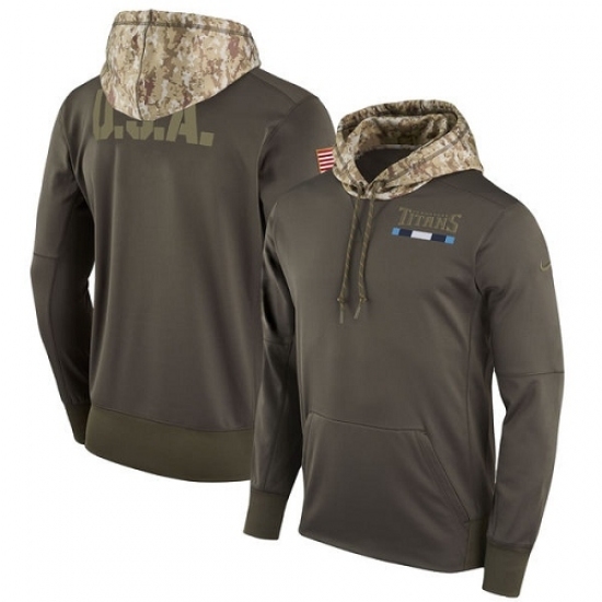 NFL Mens Tennessee Titans Nike Olive Salute to Service Sideline Therma Pullover Hoodie NFL Mens Tennessee Titans Nike Olive Salute to Service Sideline Therma Pullover Hoodie