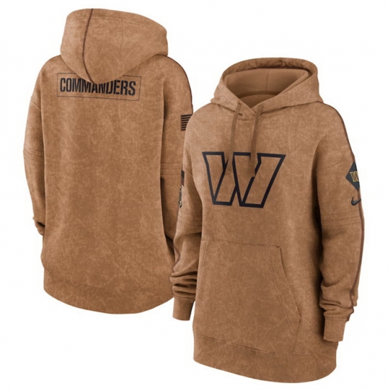 Women Washington Commanders 2023 Brown Salute To Service Pullover Hoodie 28Run Small 29 Women Washington Commanders 2023 Brown Salute To Service Pullover Hoodie 28Run Small 29