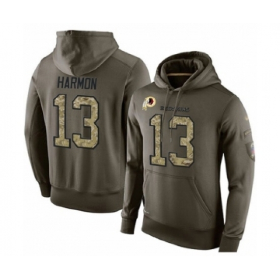 Football Mens Washington Redskins 13 Kelvin Harmon Green Salute To Service Pullover Hoodie Football Mens Washington Redskins 13 Kelvin Harmon Green Salute To Service Pullover Hoodie