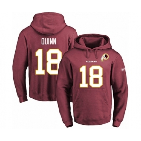 Football Mens Washington Redskins 18 Trey Quinn Red Name Number Pullover Hoodie Football Mens Washington Redskins 18 Trey Quinn Red Name Number Pullover Hoodie