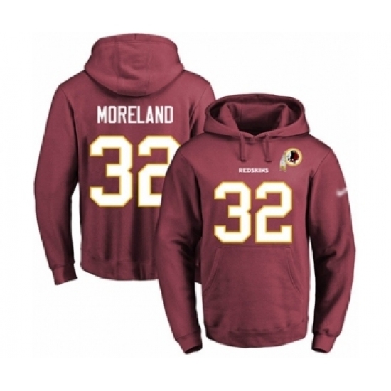 Football Mens Washington Redskins 32 Jimmy Moreland Red Name Number Pullover Hoodie Football Mens Washington Redskins 32 Jimmy Moreland Red Name Number Pullover Hoodie