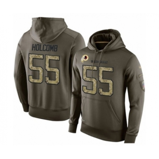 Football Mens Washington Redskins 55 Cole Holcomb Green Salute To Service Pullover Hoodie Football Mens Washington Redskins 55 Cole Holcomb Green Salute To Service Pullover Hoodie
