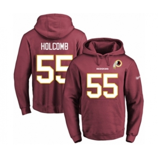 Football Mens Washington Redskins 55 Cole Holcomb Red Name Number Pullover Hoodie Football Mens Washington Redskins 55 Cole Holcomb Red Name Number Pullover Hoodie