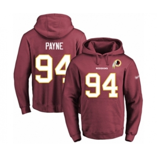 Football Mens Washington Redskins 94 DaRon Payne Burgundy Red Name Number Pullover Hoodie Football Mens Washington Redskins 94 DaRon Payne Burgundy Red Name Number Pullover Hoodie
