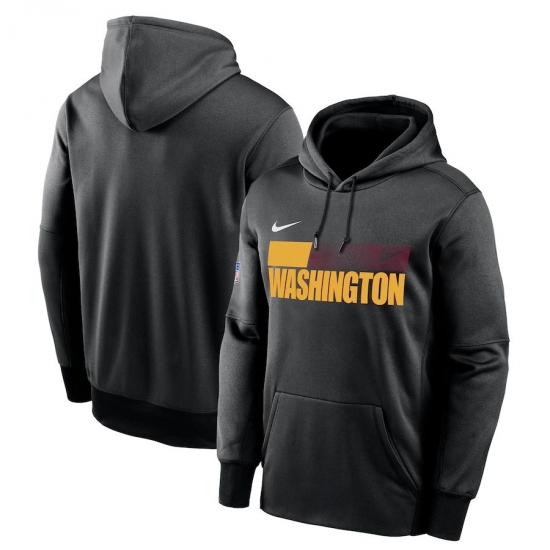 Men Washington Football Team Nike Sideline Impact Lockup Performance Pullover Hoodie Black Men Washington Football Team Nike Sideline Impact Lockup Performance Pullover Hoodie Black