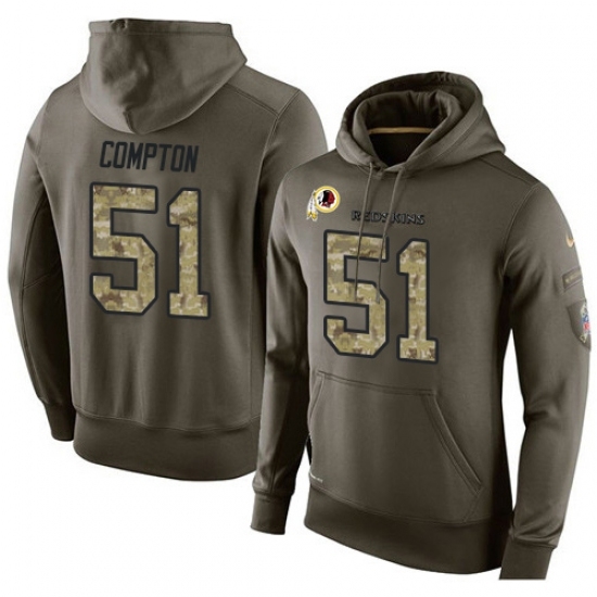 NFL Nike Washington Redskins 51 Will Compton Green Salute To Service Mens Pullover Hoodie NFL Nike Washington Redskins 51 Will Compton Green Salute To Service Mens Pullover Hoodie